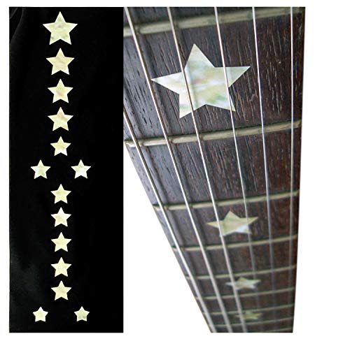 Inlaystickers Fret Markers for Guitars & Bass - Everly Brothers Stars - White Pearl F-093EB-WT - Image 1