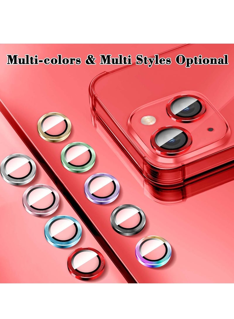 "Red Camera Lens Protector for iPhone 16/16 Plus – Tempered Glass Cover with Automatic Alignment Metal Rings and HD Anti-Scratch Protection" - Image 2