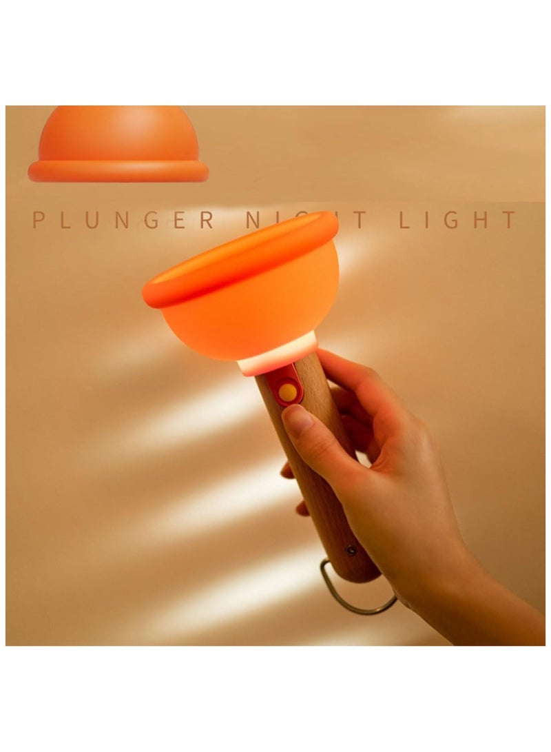 SYOSI Mini Plungers Funny Night Light for Kids, Energy Saving NightLight, Cute Silicone Toilet Plunger Night Lights for Adults Kids Bedroom, night Lights Plug Into Wall for Hallway,Kid’s Bedroom, Stairways - Image 3