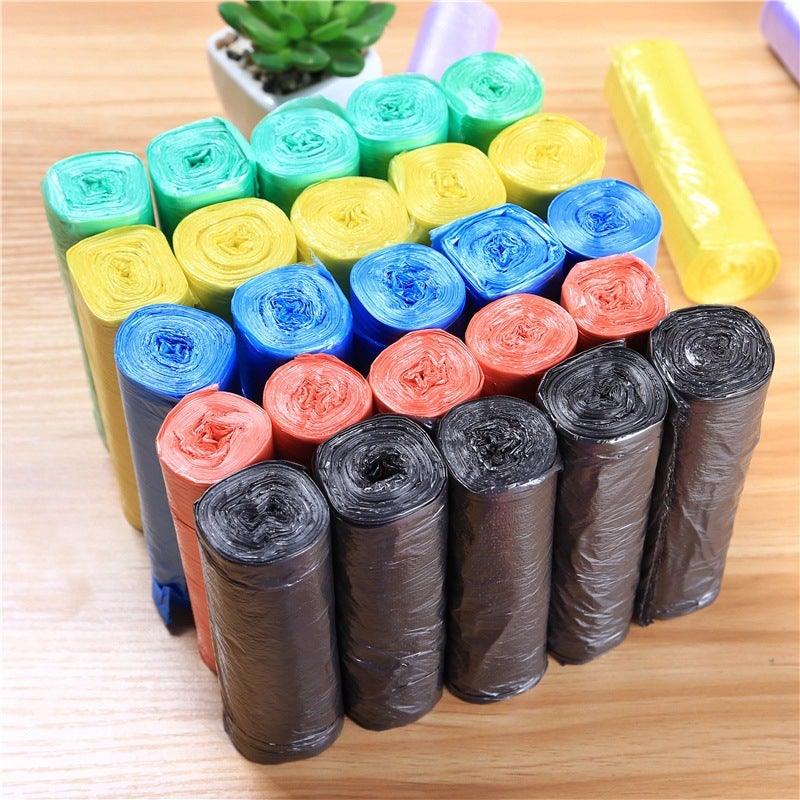45*50cm Disposable Point-Break Flat Mouth Garbage Bag with Rolls New Material Thickeneded and Strong Home Kitchen Colorful - Image 3