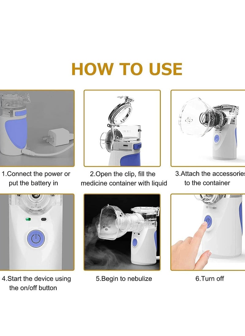 zenvo X - Portable Mesh Nebulizer for Adults and Kids | Compact Ultrasonic Humidifier for Home and Travel Use | Includes Masks and Mouthpieces - Image 1