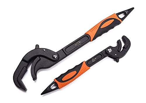 KANABEE MultiFunctional 10 14 Adjustable 30mm60mm Grip Universal Wrench Spanner Pack of 2 - Image 1
