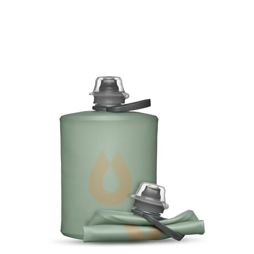 HydraPak Stow - Collapsible Backpacking Water Bottle (500ml) - BPA Free, Ultra Light, Spill-Proof Twist Cap - Sutro Green - Image 1