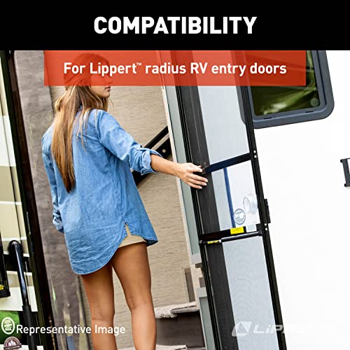 Lippert Components Inner & Outer Replacement Window Frame with Seal, Glass for Raidus RV Entry Doors, 12" x 21", Obscure Pane, No Assembly Required, Easy DIY Installation, High Impact Polystyrene, Black - 363370 - Image 4