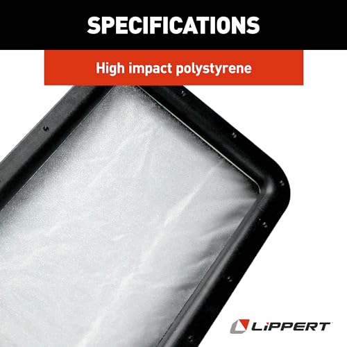 Lippert Components Inner & Outer Replacement Window Frame with Seal, Glass for Raidus RV Entry Doors, 12" x 21", Obscure Pane, No Assembly Required, Easy DIY Installation, High Impact Polystyrene, Black - 363370 - Image 5