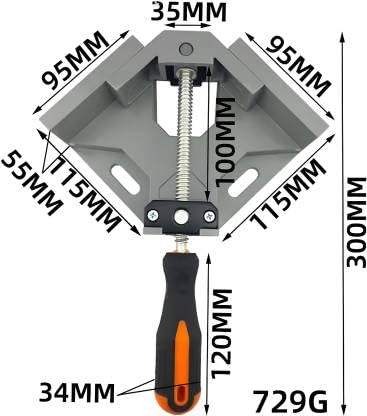 FLAMINGO ENTERPRISE FLAMINGO ENTERPRISE Corner Clamp 90 Corner Clamp with Adjustable Jaw for Woodworking Welding Photo Framing cm - Image 5