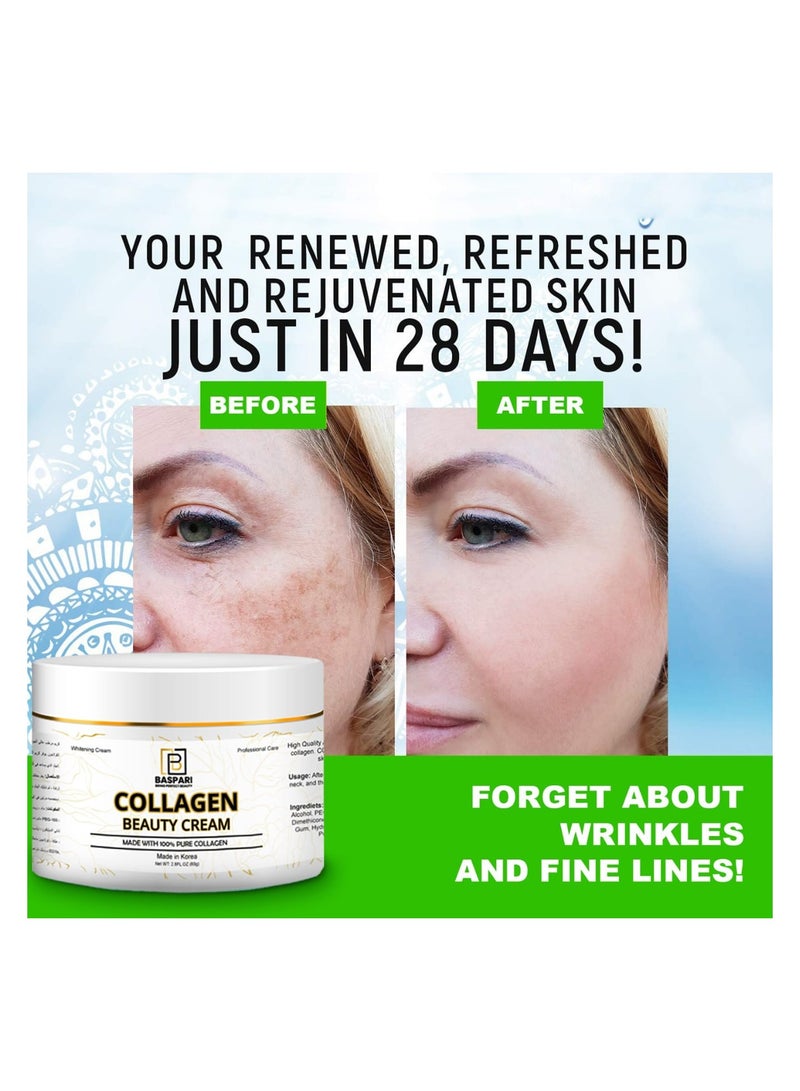 BASPARI Baspari Collagen Cream Natural Collagen Cream Made With  Pure Collagen  - Image 1
