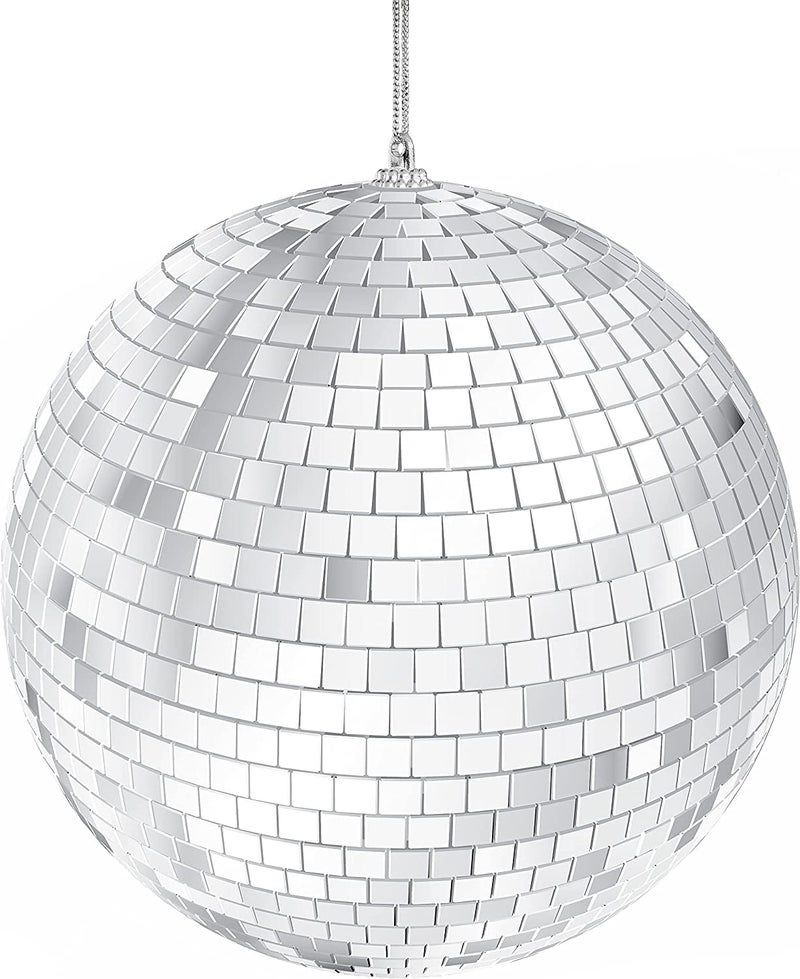 The Decor Affair Mirror Disco Ball 4" Inch 8-Pack, Silver Hanging Ball with Attached String for Ring, Reflects Light, Fun Party Home Bands Decorations. (8) - Image 2