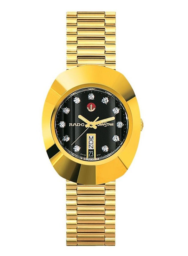 Diastar Men's Black Dial Metal Band Watch - R12413613
