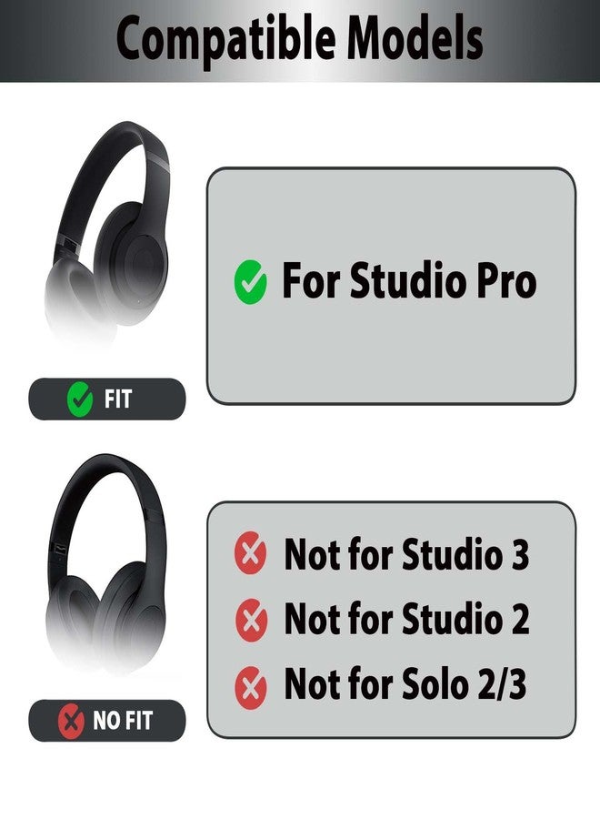أغطية أذن Adhiper المقاومة للعرق لسماعات Beats Studio Pro، ملحقات حافظة سيليكون، وسادات أذن قابلة للغسل ومقاومة للعرق - أسود - Image 2