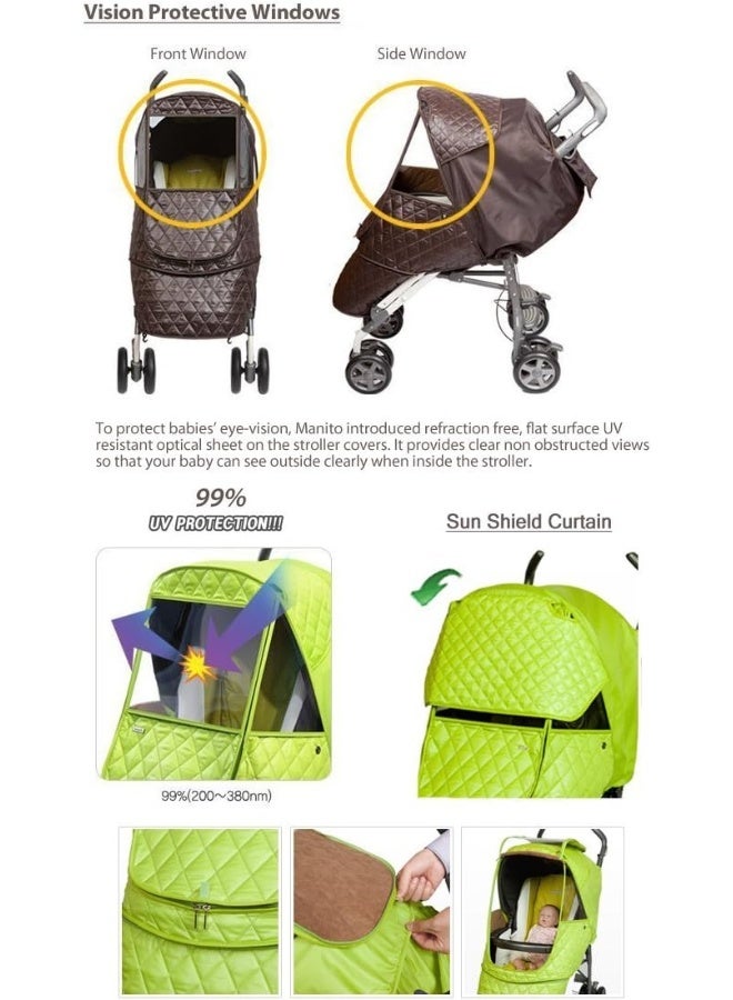 Manito Castle Alpha Stroller Weather Shield (Chocolate) - Image 4
