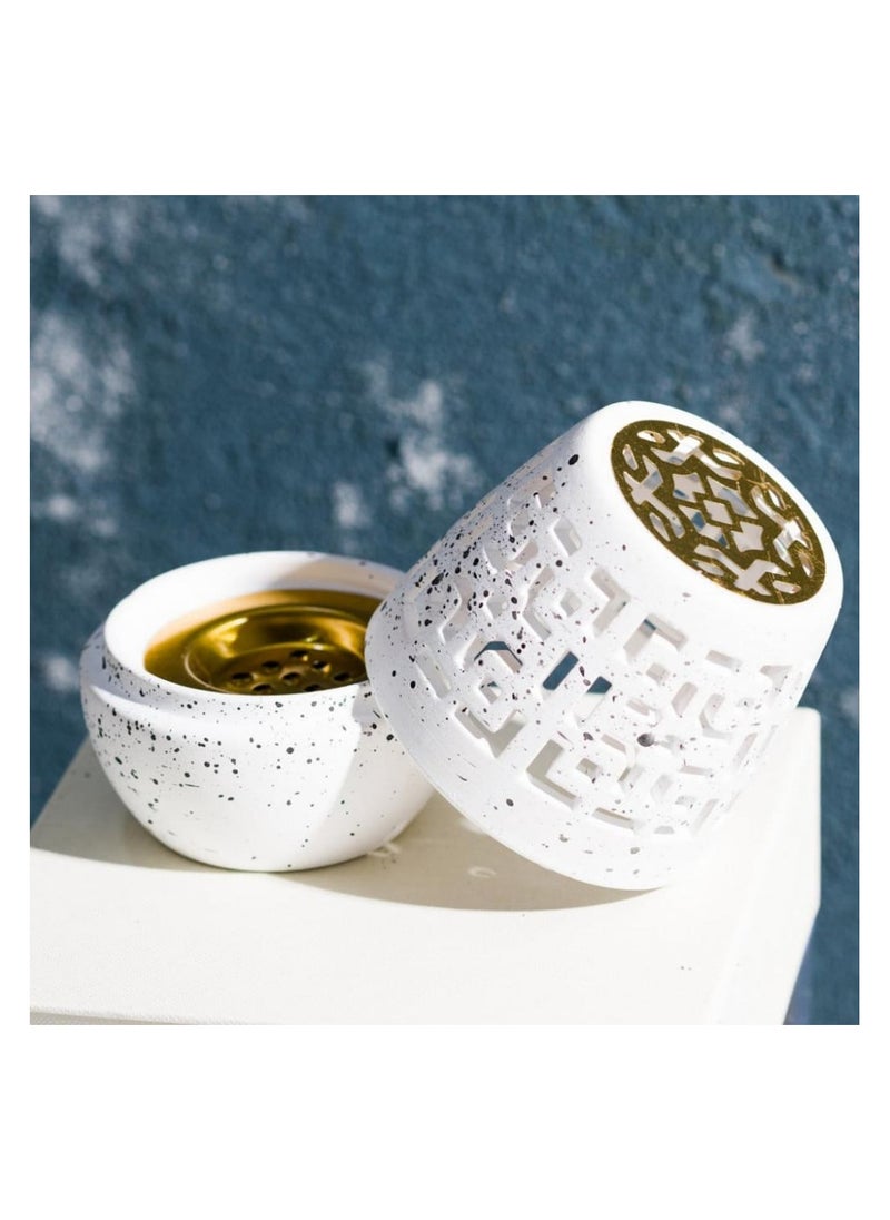 Generic Luxury incense burner with ceramic base, 6 cm long  - Image 2