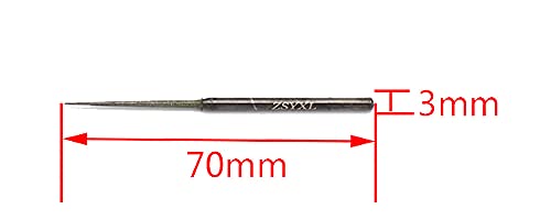 Luo ke 10 Pcs Diamond Burr - 1/8'' Shank Long Cone Shape Diamond Burs Bead Reamer for Rotary Tools - Image 2