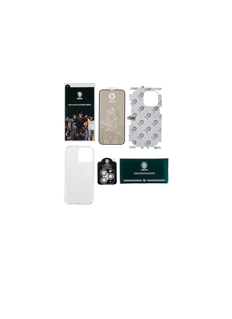 Green House Green 4 in 1 360° privacy protection pack for iphone 13 pro (6.1") - gold  - Image 2