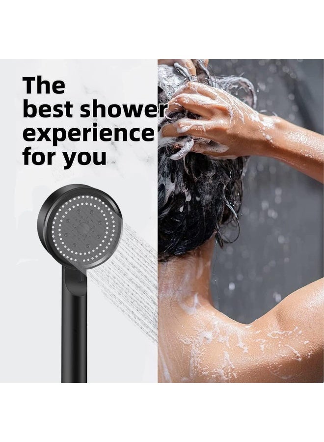 High Pressure Turbo Shower Head - Adjustable Water and High Pressure with 5 On/Off Settings and Easy Push Button - Turbo Shower Head for Bathroom - Image 3