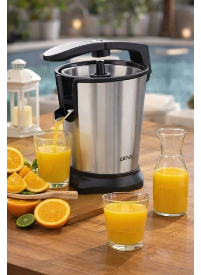 Denix Electric Citrus Juicer 130W Stainless Steel Orange Juicer Freshly Pressed Fruit For Squeezes Oranges Lemons Lime Juices BlackE DENX - Image 3