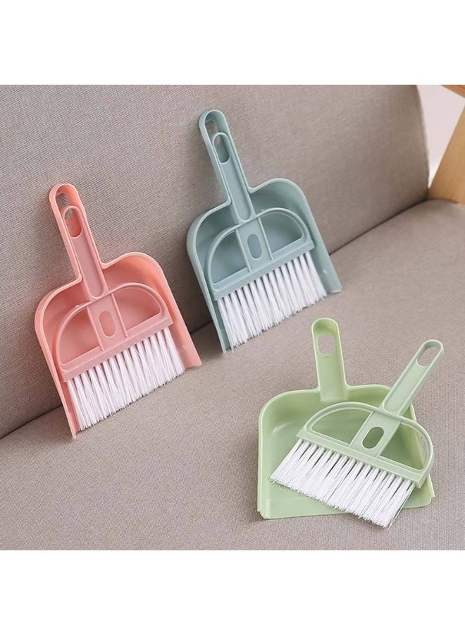 Green,Mini Desktop Cleaning Set, Home Handheld Small Broom + Dustpan, Plastic Trash Shovel, Portable Cleaning Tool  - Image 4