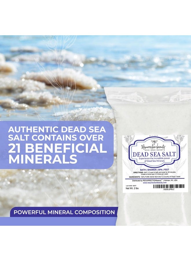 resurrectionbeauty RESURRECTIONbeauty 100% Pure Dead Sea Salt, Bulk Bath Salts for Home Spa & Salt Scrub, Bath & Foot Soak, 2 lb  - Image 2