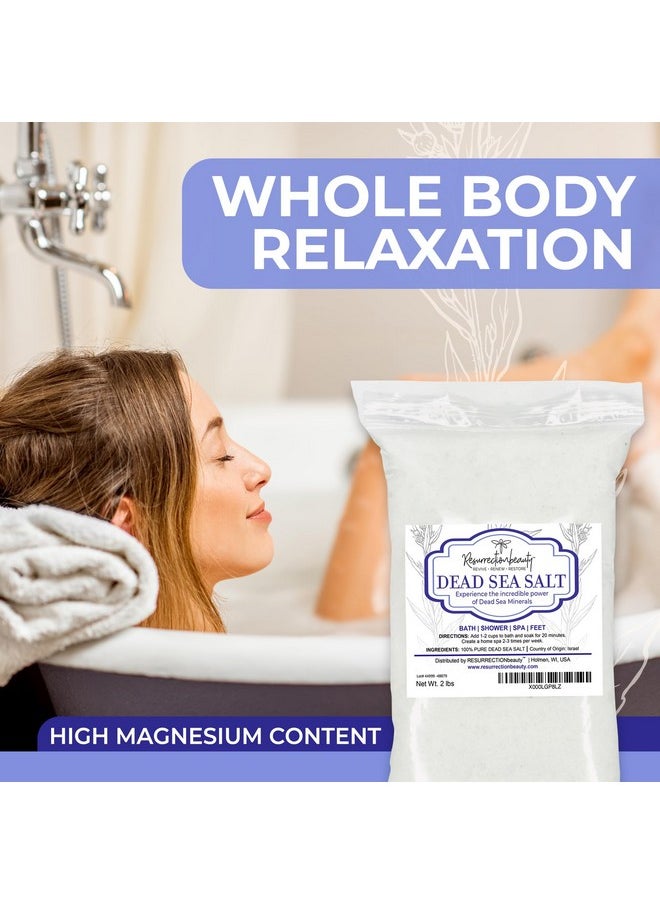 resurrectionbeauty RESURRECTIONbeauty 100% Pure Dead Sea Salt, Bulk Bath Salts for Home Spa & Salt Scrub, Bath & Foot Soak, 2 lb  - Image 5