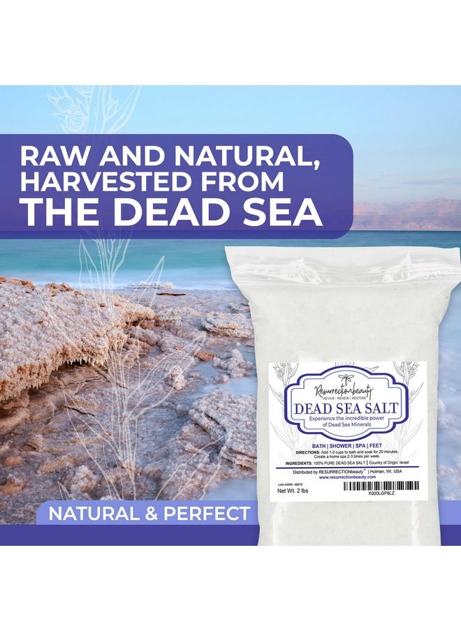 resurrectionbeauty RESURRECTIONbeauty 100% Pure Dead Sea Salt, Bulk Bath Salts for Home Spa & Salt Scrub, Bath & Foot Soak, 2 lb  - Image 3