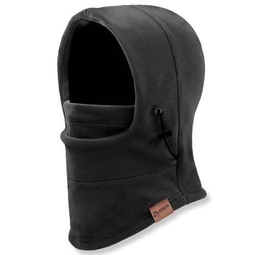 Dymex Kids Balaclava Windproof Ski Mask Hood Face Mask Neck Warmer for Cold Weather, Winter Hat for Boys Girls (1, Black) - Image 1