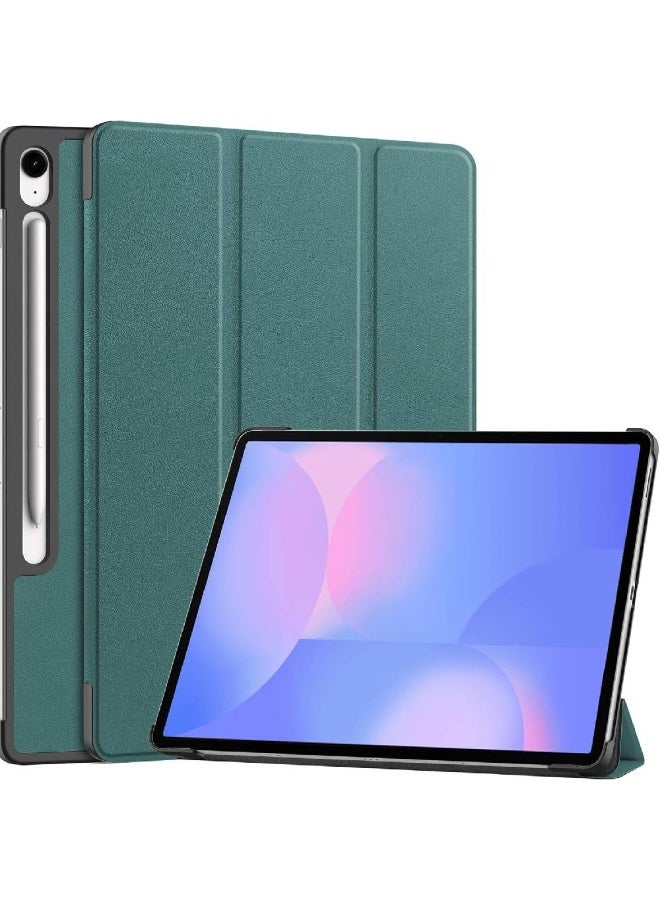 ZOOMEE Flip Case for Samsung Galaxy Tab S10 FE+ Plus 13.1 inch 2025 (SM-X620, SM-X626, SM-X626B) Cover with Pencil Holder Shockproof Lightweight Trifold Stand Tablet Shell with Auto Wake/Sleep - Green - Image 1