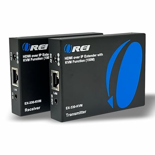 OREI KVM Over IP HDMI Extender Over LAN, Single CAT5e/CAT6A/CAT7 Cable Output1080p PC Control - Up to 492 Ft - Remote Keyboard Mouse USB Control - Over Home Network - Image 2