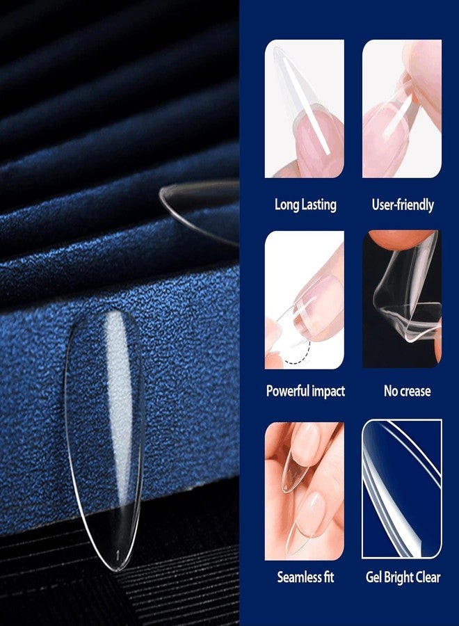 FEELHIGH 600pcs Almond Fake Nails Tips for Full Cover Acrylic Home DIY Nail Salon10 Sizes For women and girls - Image 3