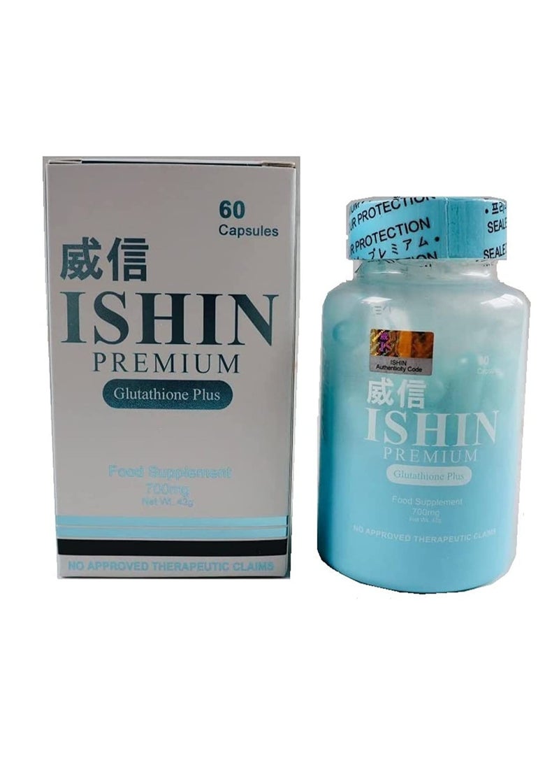 ISHIN Japan Premium White Glutathione Plus 60capsules - Image 1