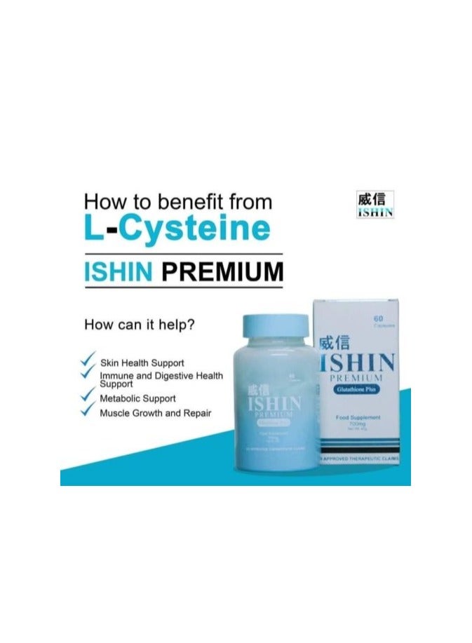 ISHIN Japan Premium White Glutathione Plus 60capsules - Image 2