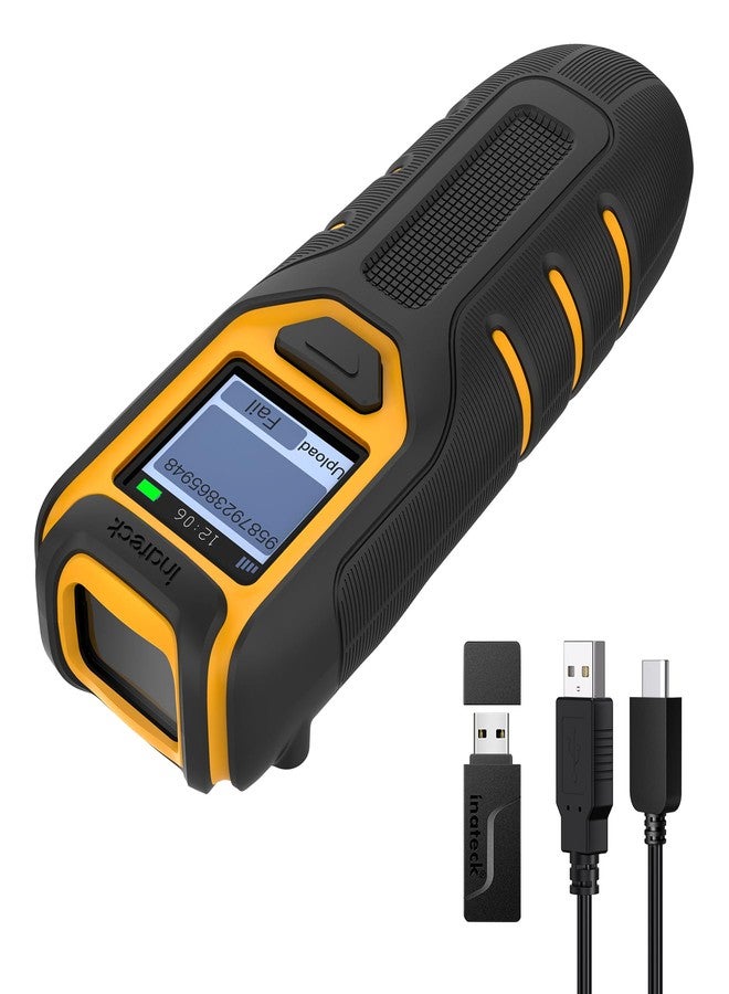 Inateck Barcode Scanner Wireless,Portable Bluetooth Barcode Scanner with Screen,1D 2D QR Code Scanner Kabellos 2.4GHz,Handscanner with APP and SDK, BCST-47 - Image 1