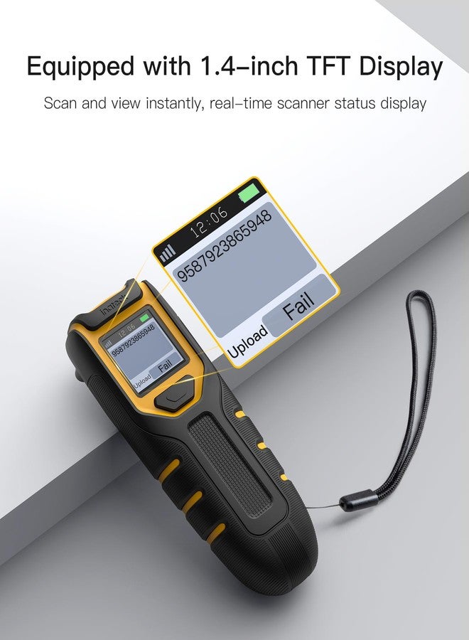 Inateck Barcode Scanner Wireless,Portable Bluetooth Barcode Scanner with Screen,1D 2D QR Code Scanner Kabellos 2.4GHz,Handscanner with APP and SDK, BCST-47 - Image 3