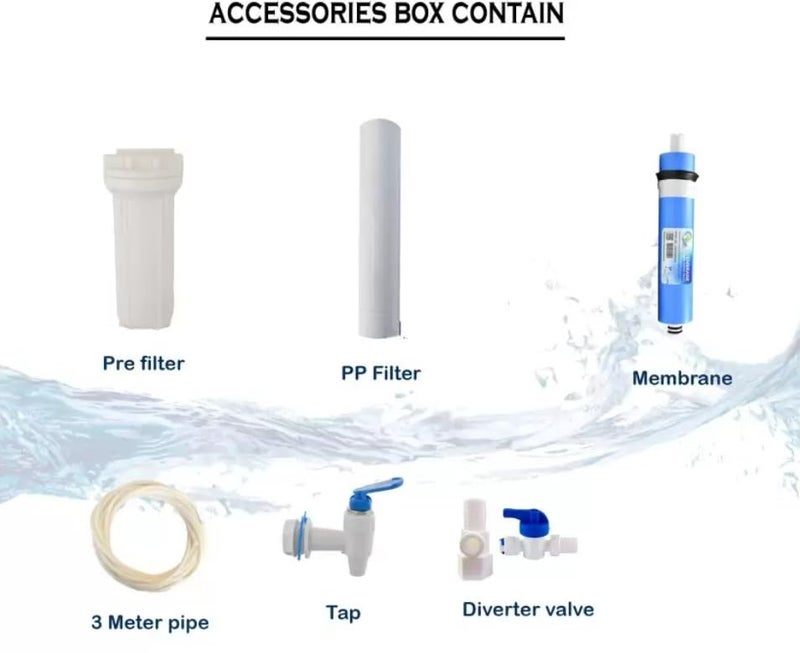 AQUAFRESH Skyland Alkaline Filter 18 L Ro Uv Uf Tds Alkaline Filter Water Purifier 7 Stages PurificationSuitable For BorewellTankerMunicipal Water White Blue - Image 2