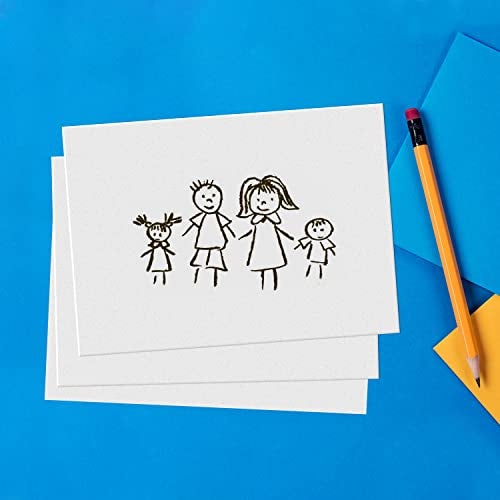 Sweetzer & Orange S&O 300gsm 5x7” Postcard Paper Cardstock (Both Sides Blank) For Art or Message Notes Sheets for Mailing. White Blank Greeting Slips, Index Flash Printable Letter Note Set. Bulk Post Tags– 50 Pack - Image 4