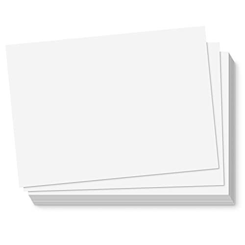 Sweetzer & Orange S&O 300gsm 5x7” Postcard Paper Cardstock (Both Sides Blank) For Art or Message Notes Sheets for Mailing. White Blank Greeting Slips, Index Flash Printable Letter Note Set. Bulk Post Tags– 50 Pack - Image 1