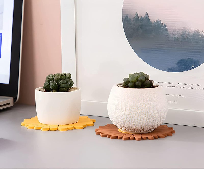 P Plus Fire Modern Heat Resistant Mats for Countertop Pot Holders Hot Pads Multi-Purpose Trivet Mat Non-Slip & Heat Resistant Kitchen Hot Pads (Medium, Multi, Set of 2) - Image 5