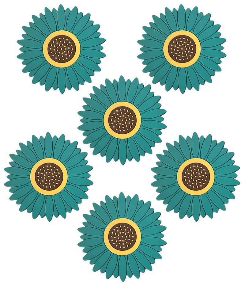 P Plus Fire Modern Heat Resistant Mats for Countertop Pot Holders Hot Pads Multi-Purpose Trivet Mat Non-Slip & Heat Resistant Kitchen Hot Pads (Medium, Multi, Set of 2) - Image 2