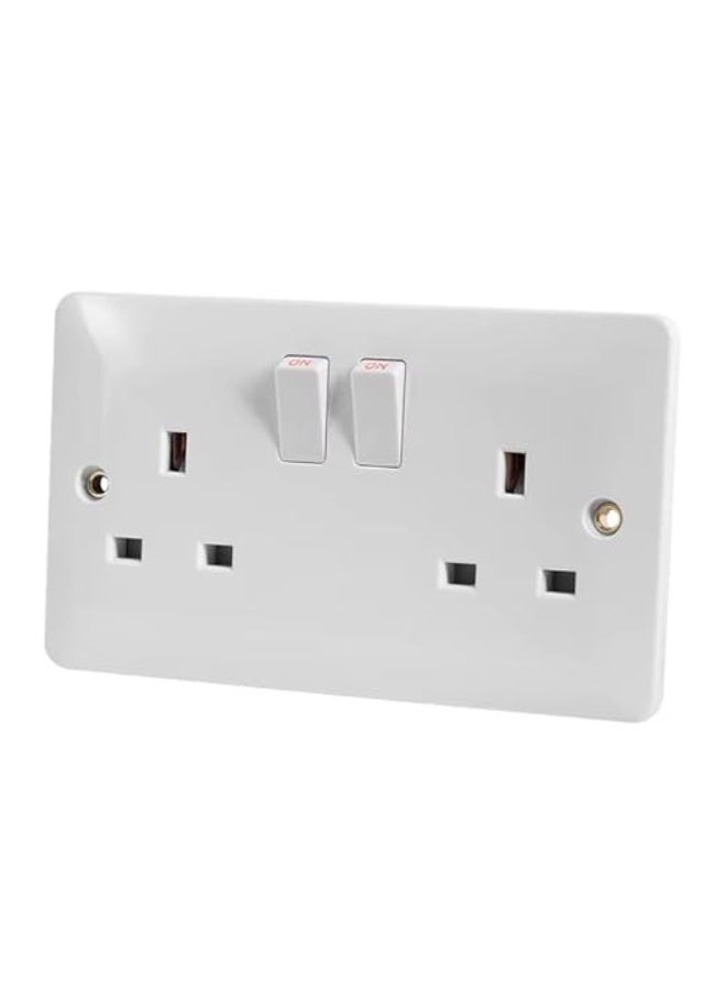 Duravel Wall Socket with Switches, 2-Gang Electrical Outlet - Image 4