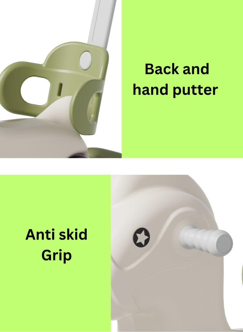 MG 3 in1 Kids Rocking Horse offers three modes car, rocking, ride on toys, Infant Rocker Ride-on Toy for Kids 1-3 Years Old, Green White - Image 5
