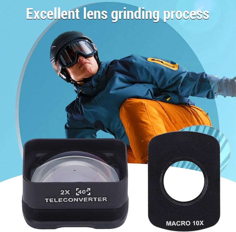 مجموعة مرشح عدسة الماكرو 10X من سبائك الألومنيوم والزجاج البصري لمسافة تركيز 5-10 سم - Image 5