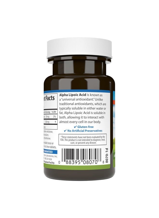Carlson Alpha Lipoic Acid, 300 mg, Energy Production, Universal Antioxidant, 30 Tablets - Image 3