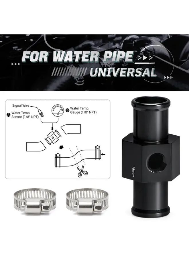32mm Water Cooled Liquid Temperature Sensor Adapter Aluminum Alloy Radiator with Hose Clamps - Image 4