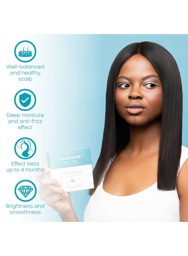 Amazonliss Keratin Smoothing Treatment Hair Straightening - Natural Ingredients - Smooths, Strengthens, Softens, Moisturizers, Adds Shine, Reduces Frizz (8.45 fl. oz) - Image 2