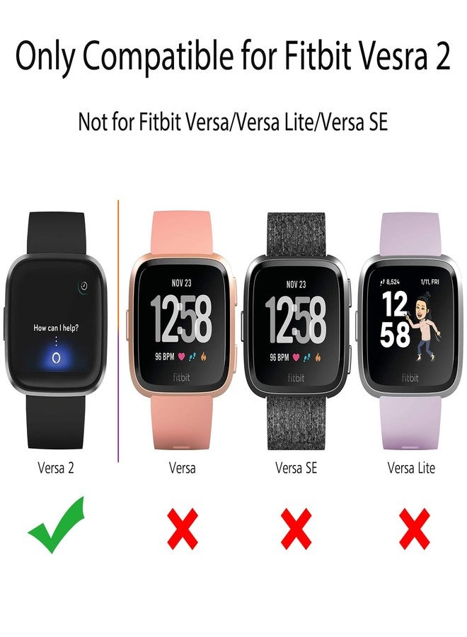عبوة من 3 واقيات شاشة لساعة Fitbit Versa 2، غطاء حماية شامل من مادة TPU، ملحقات متينة - Image 2