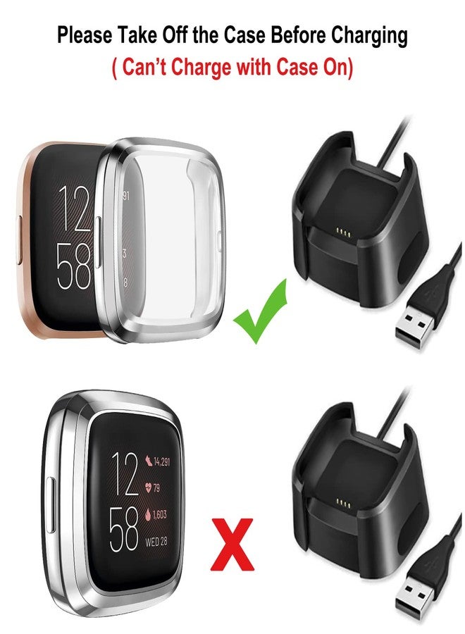 عبوة من 3 واقيات شاشة لساعة Fitbit Versa 2، غطاء حماية شامل من مادة TPU، ملحقات متينة - Image 5