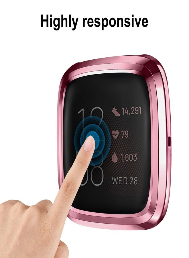 عبوة من 3 واقيات شاشة لساعة Fitbit Versa 2، غطاء حماية شامل من مادة TPU، ملحقات متينة - Image 3