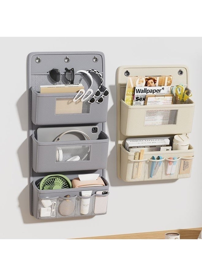 Multilayer non-woven fabric door storage pouch for student dormitories. Wall-mounted shoe storage and organization bag. - Image 5