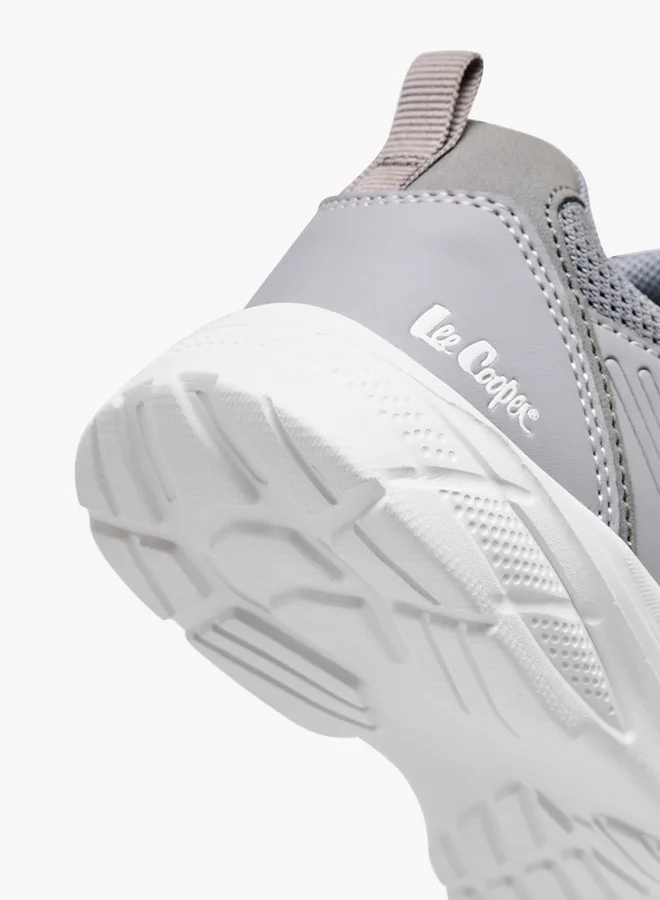 Lee Cooper Boys' Panelled Sneakers with Hook and Loop Closure