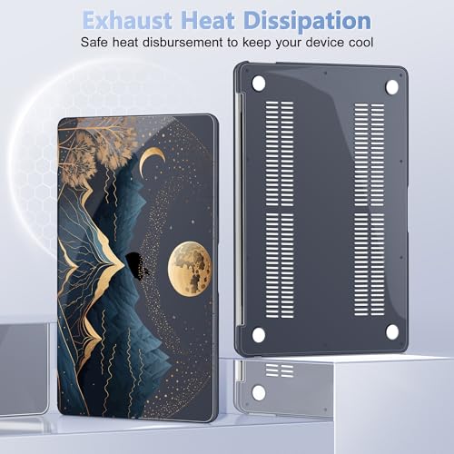 May Chen Compatible with MacBook Air 13 inch Release 2021 2020 2019 2018 (Models: M1 A2337/A2179/A1932), Plastic Hard Shell Case for MacBook Air 13 with Retina Display & Touch ID, Starry Mountain - Image 5