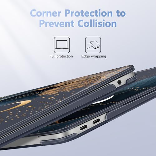 May Chen Compatible with MacBook Air 13 inch Release 2021 2020 2019 2018 (Models: M1 A2337/A2179/A1932), Plastic Hard Shell Case for MacBook Air 13 with Retina Display & Touch ID, Starry Mountain - Image 3